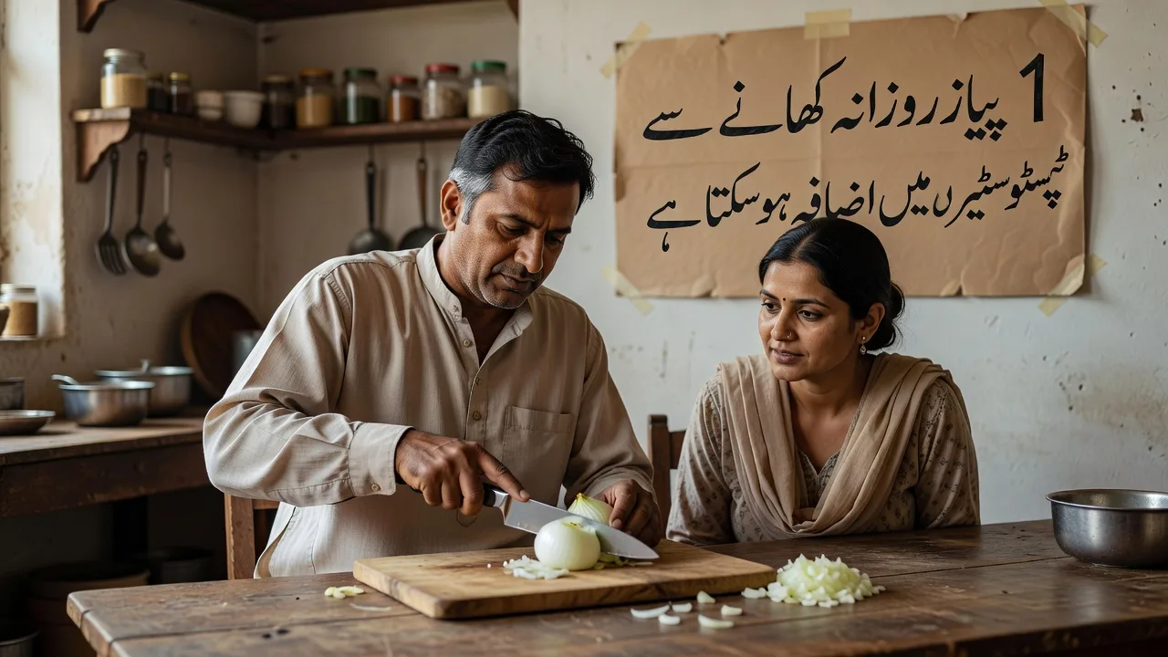 1 پیاز روزانہ کھانے سے ٹیسٹوسٹیرون میں اضافہ ہو سکتا ہے — visual for ہوتا ہے،